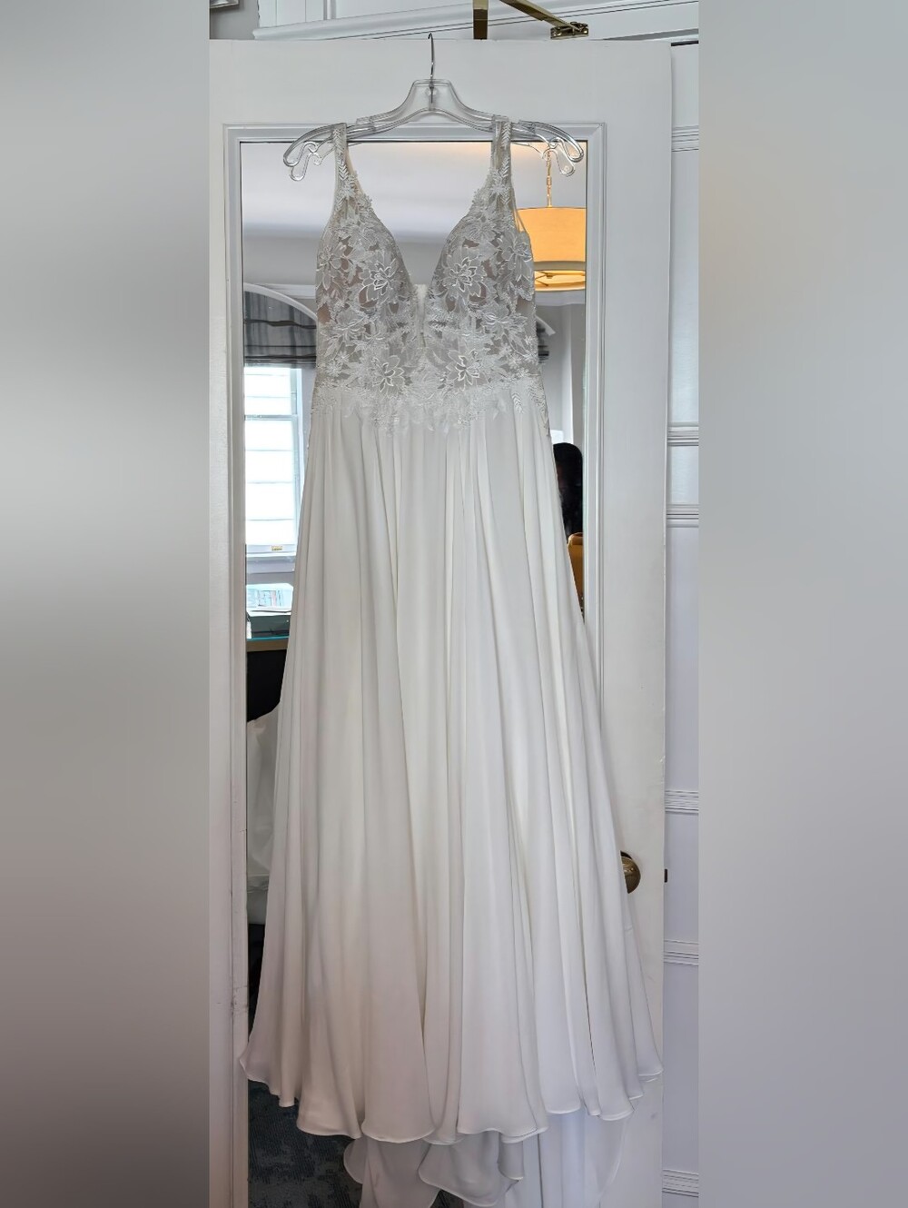 Wedding Dress with chiffon skirt